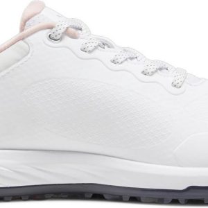 Puma Alphacat Nitro Vandtætte Dame Golfsko Uden Spikes - Puma White/Deep Navy/Peach Smoothie - Str. 36 Normal