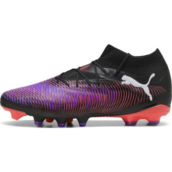 Puma Future 8 Pro FG/AG Football Boots - Black/White/Glowing Red