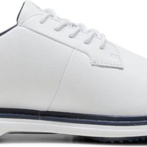 Puma ROYALE Vandtætte Herre Golfsko Med Spikes - Puma White/Deep Navy/Team Light Blue - Str. 44 1/2 Normal