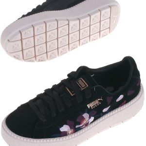 Puma sneakers, sort, Suede Platform Trace Flowery - 38+ - 38