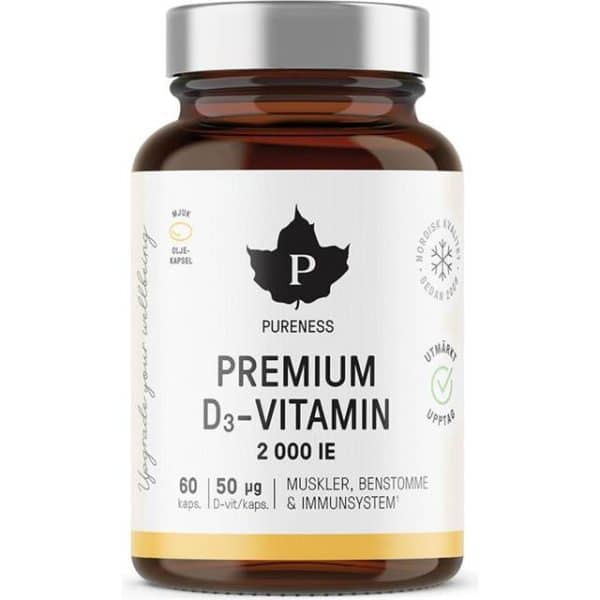 Pureness Premium vitamin D3 2000IE 60 stk