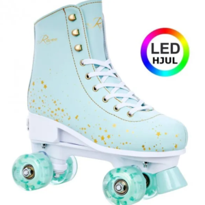Raven Noa LED-hjul Side-by-Side Rulleskøjte Mint - Justerbar over hele 4 Sko-numre! Str. 35-38
