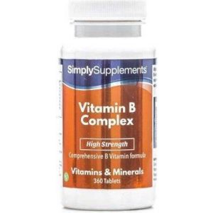 Simply Supplements Vitamin B Complex Tablets High Strength Premium Formulation All Vitamins, including Biotin
