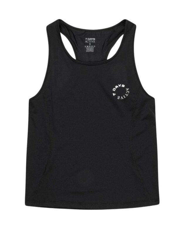 Singlet træningstop - sort