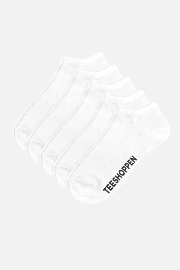 Sneaker Socks 5-pak - Hvid - Dame - TeeShoppen