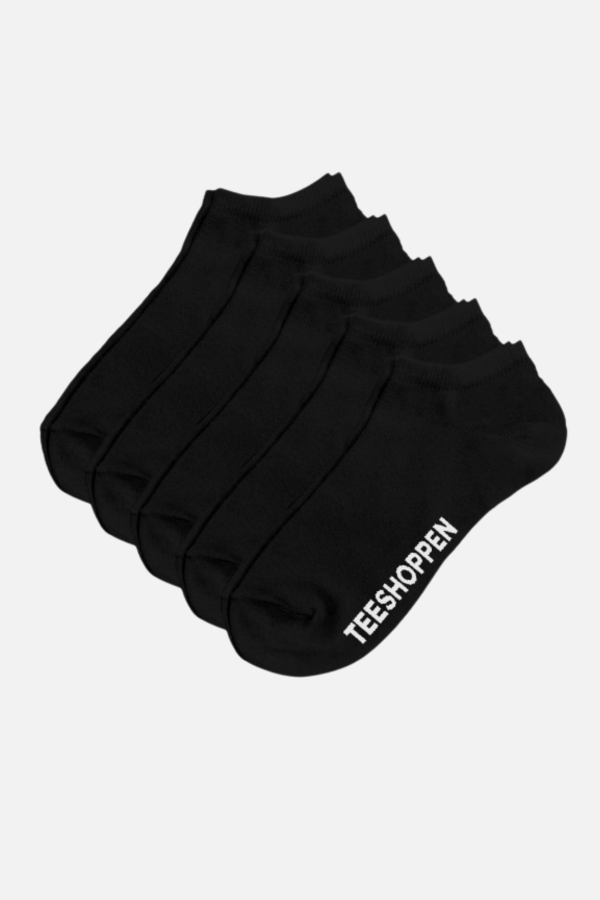 Sneaker Socks 5-pak - Sort - Dame - TeeShoppen