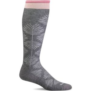 Sockwell Full Floral Kompressionsstrømpe - Koksgrå