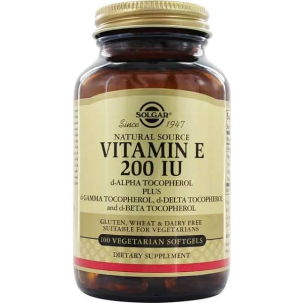 Solgar Vitamin E 134 Mg 200 IU Vegetarian Soft Gels 100 stk