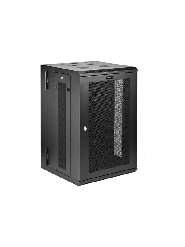 StarTech.com 18U Wall-Mount Server Rack Cabinet - 20 in. Deep - Hinged - stativindelukkekabinet - 18U