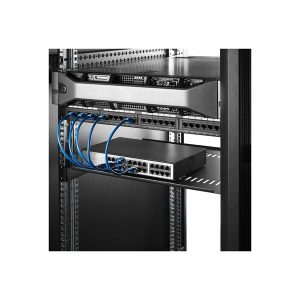 StarTech.com 2-Pack 1U Server Rack Shelf Vented 44lb Capacity 16" Deep (CABSHELF116V2PK) - rack shelf - 1U