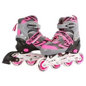 StreetRunner Inliners Rulleskøjte Pink - HURTIG LEVERING - Justerbar over hele 4 Sko-numre! Str. 29-32