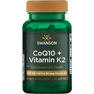 Swanson Ultra Coq10 + Vitamin K2 Soft Gels 60 stk