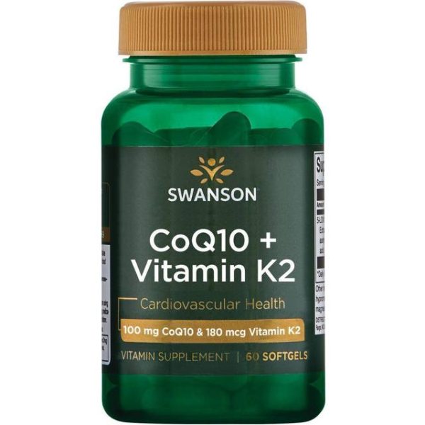 Swanson Ultra Coq10 + Vitamin K2 Soft Gels 60 stk