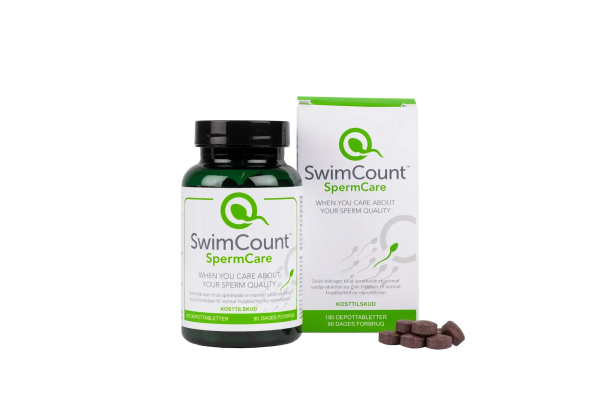 SwimCount SpermCare Kosttilskud, 180 tabletter