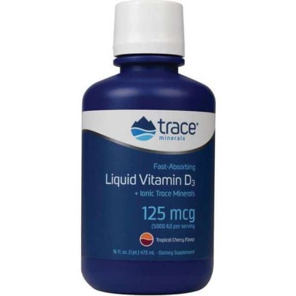 Trace Minerals Research Liquid Vitamin D3, Tropical Cherry 473 ml