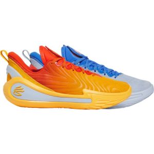 Under Armour Curry 12 What The Bay Basketball Shoes - Blue Calm/Blue Atlantis/Dark Orange