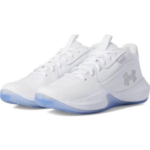 Under Armour Lockdown 7 Unisex Basketball Shoes - White/Metallic Silver