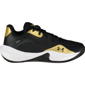 Under Armour Unisex Lockdown 7 Low Basketball Shoes - Black/Metallic Gold
