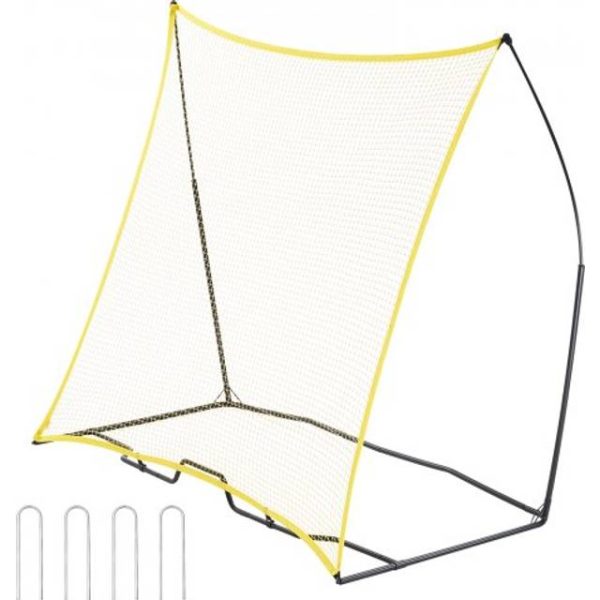 VEVOR 7x7ft soccer rebounder portable soccer trainer net with portable bag