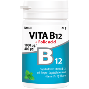 Vita B12 1mg + Folic Acid 100 stk