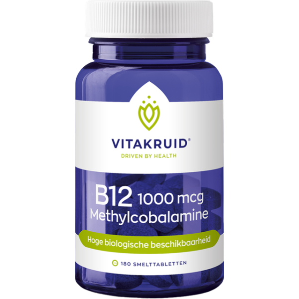 Vitakruid B12 1000 mcg Methylcobalamin Schmelztabletten (180 Lutschtabletten)