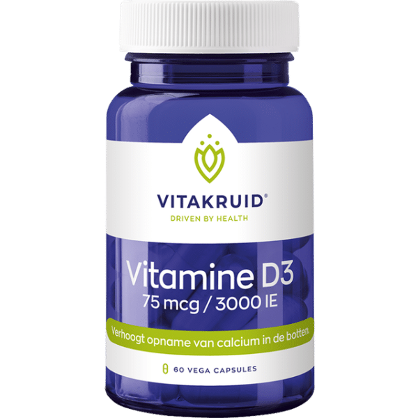 Vitakruid Vitamin D3 75 mcg / 3000 IU 60 stk
