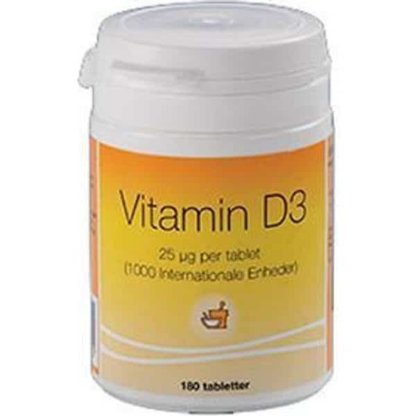 Vitamin D3 25 ug 180 tabletter