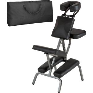 tectake Massagestol i kunstlæder sort