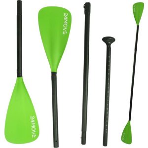 24MOVE SUP Doppelpaddel für Paddleboards und Kajaks, Stechpaddel für Stand-Up Board grün