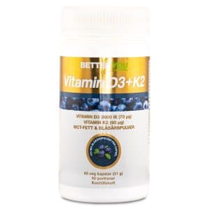 Better You Vitamin D3 + K2, 60 kapsler