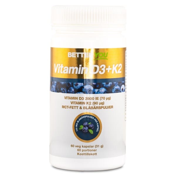 Better You Vitamin D3 + K2, 60 kapsler