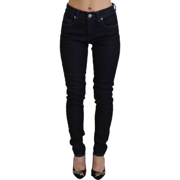 Dolce & Gabbana Acht Dark Blue Low Waist Slim Fit Women Denim Jeans