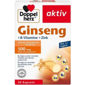Doppelherz Ginseng + B-Vitamine + Zink - 30 Kapseln