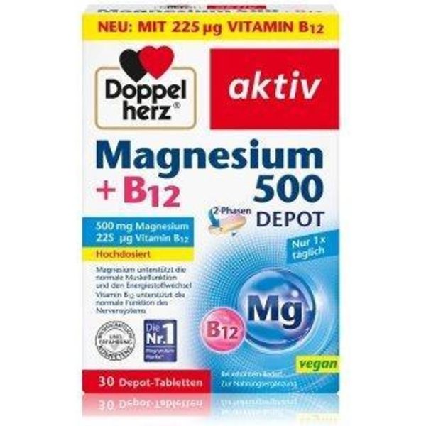 Doppelherz Magnesium 500 + B12 Set of 30