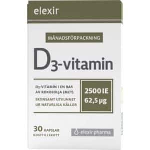 Elexir Pharma D3 Vitamin 2500IE 30 stk
