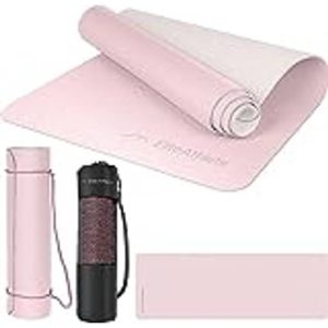 EliteAthlete Yogamatte Sportmatte Fitnessmatte Gymnastikmatte gepolstert & rutschfest für Fitness, Pilates Yoga Matte 183 cm x 61 cm x 0.6 cm Trainingsmatte inkl. Transportgurt Tasche Spring