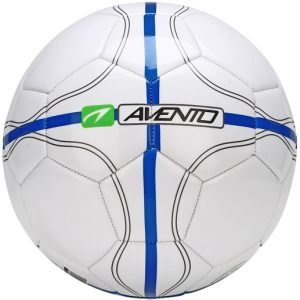 Fodbold str. 5 - FRI FRAGT - Hvid/blå Glossy - 32 felter