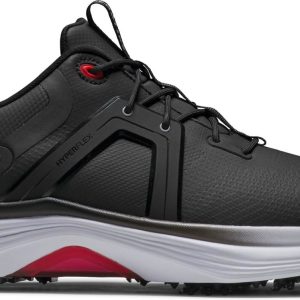 Footjoy HyperFlex (2025) Vandtætte Herre Golfsko Med Spikes - Black/White/Red - Str. 48 1/2 Normal