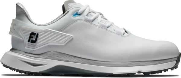 Footjoy Pro/SLX Vandtætte Herre Golfsko Uden Spikes - White/White/Grey - Str. 45 Bred