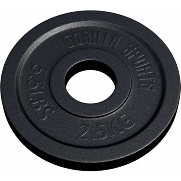 Gorilla Sports Olympia Vægtskiver 51 mm 2,5 kg