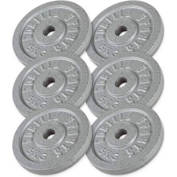 Gorilla Sports Vægtskiver IRON 6x5kg Pakke 30 kg