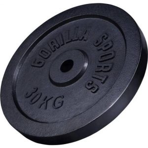 Gorilla Sports Vægtskiver Iron Black 0,5–30KG