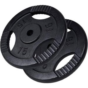 Gorilla Sports Vægtskiver TRIGRIP 2x15kg Pakke 30 kg