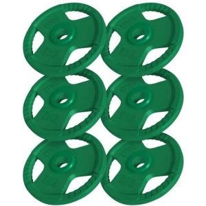 Gorilla Sports Vægtskiver TRIGRIP 31mm 6x5kg Pakke 30 kg