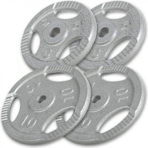 Gorilla Sports Vægtskiver TRIGRIP Støbejern 2x10kg 2x5kg Pakke 30 kg