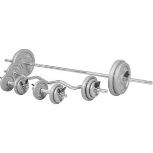 Gorilla Sports Vægtstang Curlstang Håndvægte IRON – 108kg Pakke 108 kg