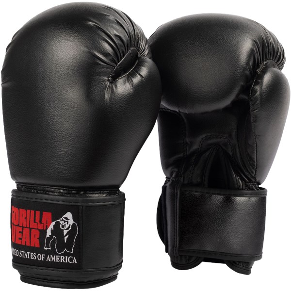 Gorilla Wear Mosby Boxing Gloves, 10 oz, Black