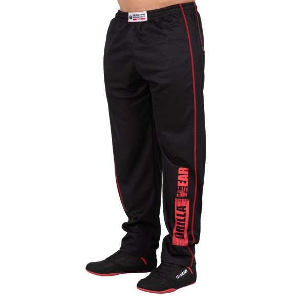 Gorilla Wear Wallace Mesh Pants, S/M, Black/red