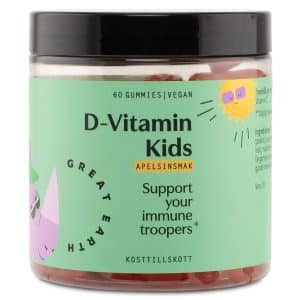 Great Earth D-Vitamin Kids, Appelsin, 60 Gummier