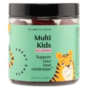 Great Earth Multi Kids, Hindbær, 60 Gummier